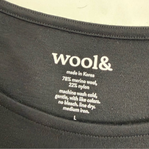 Wool& Rowena Swing Dress Merino Wool Black - Picture 10 of 10